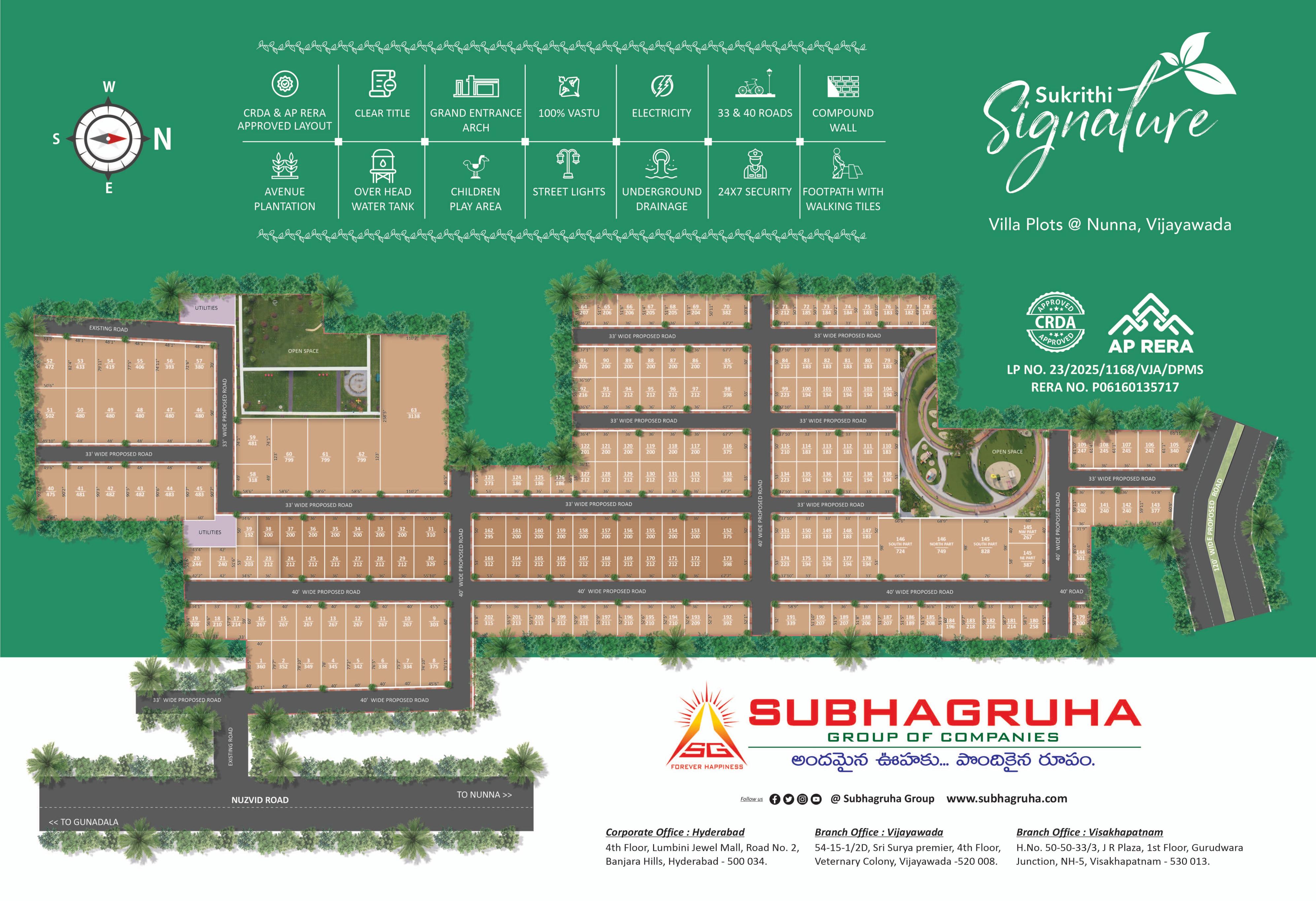 Subhagruha Sukrithi Signature Vijayawada layout plan